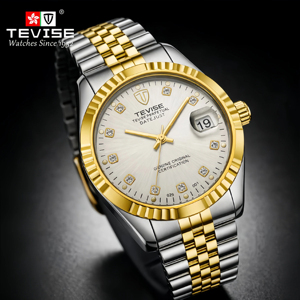 Fabricante de Relojes Personalizados TEVISE, Relojes Mecánicos Automáticos de Acero Inoxidable de Lujo a Prueba de Agua para Hombre - Product Image 3