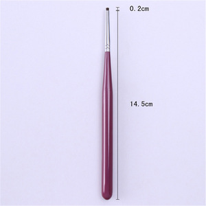 Pinceau de mélange dégradé pour nail art en nylon, tête ronde, virole sertie, stylo de mélange de couleurs pour la conception de gels UV - Product Image 6