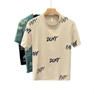 T-shirt à manches courtes pour homme, coupe ajustée, imprimé avec un motif de lettres, décontracté, été - Product Image 3