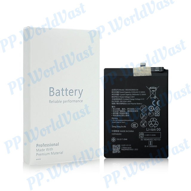 High Quality Original Cell Phone Battery for Huawei Psmart 2019 HB396286ECW 3400mAh Replacement Batteries CE FCC MSDS Certified