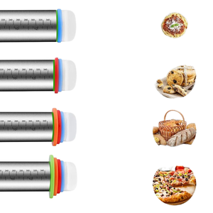 Baking Stainless Steel Rolling Pin Adjustment Thickness Scale Flour Stick Dough Leather Kneading Tool Silicone Pastry <b>Mat</b> - Product Image 5