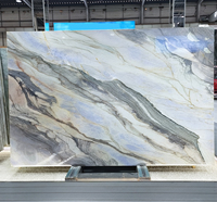 Quartzite bleu de Perla de dalle de Danube bleu du Maroc pour la conception de panneau de mur intérieur, dalle de marbre bleu, dalle de granit bleu océan