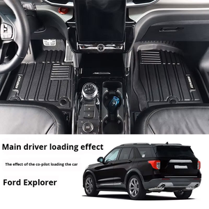 TPE 10mm 두께의 심플한 비즈니스 스타일 4피스 풀세트 자동차 바닥 매트 2020 익스플로러 CTW 2020- 방수 - Product Image 3