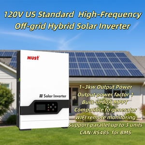 Inversor <span class=keywords><strong>Solar</strong></span> Todo en Uno MPPT + Inversor de 120V <span class=keywords><strong>3000W</strong></span>, Sistema de Almacenamiento de Energía <span class=keywords><strong>Solar</strong></span> de <span class=keywords><strong>24V</strong></span> Fuera de la Red para Kits Solares DIY - Product Image 2