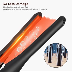 Mini fer à lisser pour cheveux courts 2 en 1, <span class=keywords><strong>lisseur</strong></span> et boucleur, double tension, PTC et céramique, petit fer à lisser pour cheveux - Product Image 5