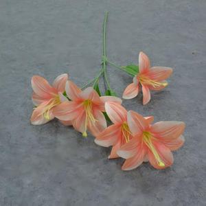 Lirio verde artificial <span class=keywords><strong>Hemerocallis</strong></span> Fulva con arreglo floral PU decoración de mesa para fiesta de cumpleaños y hojas verdes de boda - Product Image 4