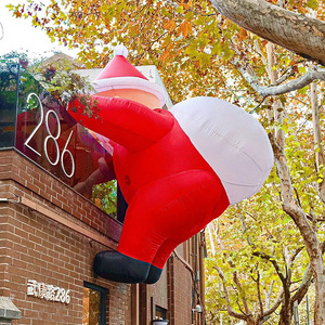 Decoración Navideña Inflable Gigante Personalizada para Exteriores, Santa Claus Inflable, Gorro de Santa Claus, Muñeco de Nieve, Decoración de Pared - Product Image 1