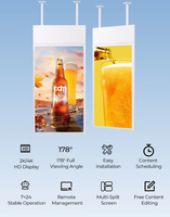 Affichage numérique et publicitaire LCD double face sur pied, IP65, 49 pouces, pour les espaces commerciaux et publics en intérieur
