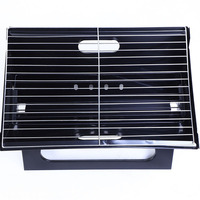Cuisine commerciale jardin pique-nique maison extérieur pliant BBQ charbon de bois gril fumeur chariot fer métal avec finition de revêtement en poudre