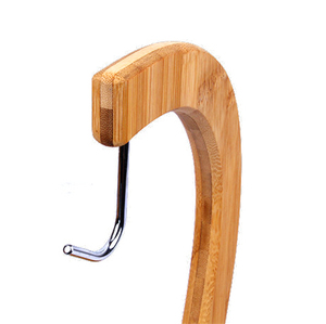 <span class=keywords><strong>Porte</strong></span>-fruits en bois de bambou avec crochet en acier inoxydable naturel - Product Image 6