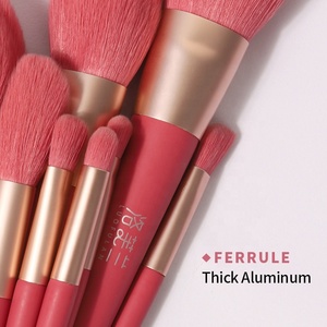 ZH meilleure vente 9 pièces doux végétalien meilleur Kabuki luxe rose qualité <span class=keywords><strong>Ever</strong></span> beauté marque privée pinceaux <span class=keywords><strong>de</strong></span> maquillage cosmétiques - Product Image 3