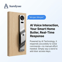 Aurelysse 2026 Nouvelle Serrure de Porte Intelligente à Reconnaissance de Veine Palmique, AI Smart Butler, Interphone Vidéo WiFi avec Identification Faciale 3D pour la Sécurité Domestique Intelligente