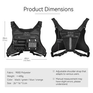 حقيبة صدر للجري، سترة تكتيكية متينة، حقيبة ظهر للتدريب على البقاء على قيد الحياة - Product Image 5