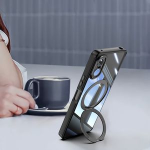 Étui antichoc transparent transparent avec support magnétique en métal étui de téléphone portable pour <span class=keywords><strong>Sony</strong></span> <span class=keywords><strong>Xperia</strong></span> 10 IV 1IV 16 Pro Max - Product Image 6