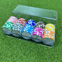 Marqueur de balle de poker en plastique personnalisé de 40mm pour la promotion de club d'entreprise pour les produits de golf