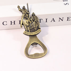 Fabbrica su misura logo in metallo colore spagna apribottiglie magnete per turisti souvenir Don chisciottote apribottiglie - Product Image 1