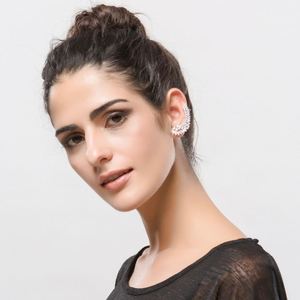 HIBRIDE luxe ailes d'ange femmes boucles d'oreilles bijoux de mode cadeaux de mariage de mariée Brincos E-378 - Product Image 2