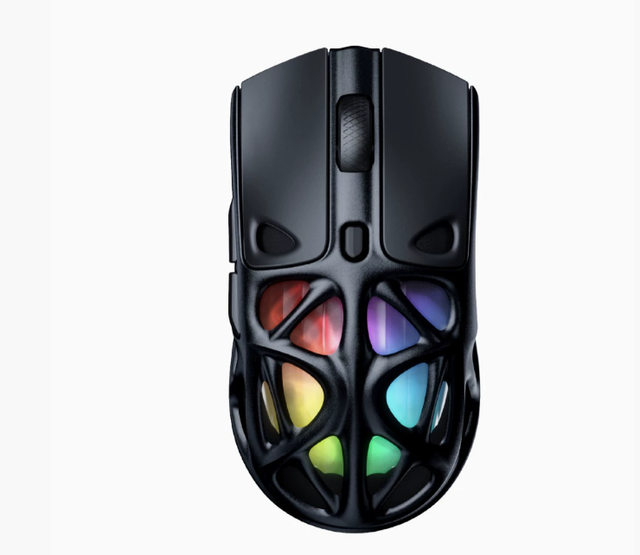 Hollow-out Exoskeleton Design Pogramable 1K Hz Polling Rate RGB 3311 Sensor 12000DPI Tri-mode Wireless Gaming Mouse
