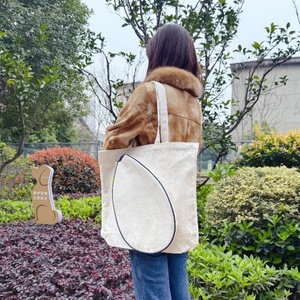 Wholesale Custom Large Capacity Environmentally Friendly <b>Reusable</b> Canvas Cotton Tennis Tote <b>Bags</b> Custom Logo High Shopping <b>Bags</b> - Product Image 2