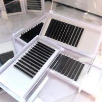 Extensions de cils en gros, cils volumineux, cils noirs mats, cils en velours, extensions de cils individuelles 8-15 mm