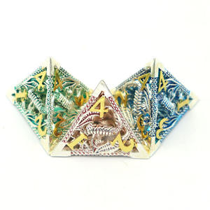 Jeu de dés polyédriques creux en métal <span class=keywords><strong>2022</strong></span> pour les jeux <span class=keywords><strong>Rpg</strong></span> donjons et Dragons - Product Image 6