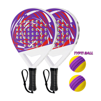 Ensemble de paddle-tennis junior avec logo personnalisé, kit de paddle pour jeunes débutants avec balle en mousse silencieuse Typti