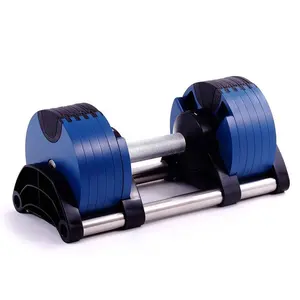 gym equipment blue cast iron manubri regolabili adjustable dumbbell 45kg