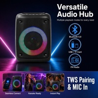 Speaker Bluetooth Mini Custom dengan Amplifier, Lampu LED Warna-warni RGB, Kotak Musik, Speaker Bass, Speaker Bluetooth Portabel