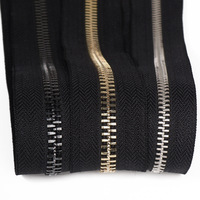 SAS Zipper Factory Fermeture à glissière personnalisée de haute qualité Fermeture à glissière bidirectionnelle 2 extracteurs Fermeture à glissière en métal doré pour vêtements