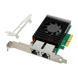 PCI-E 3.0 X4 AQC107 พอร์ตคู่ RJ-45 NAS 10G การ์ดเครือข่ายเซิร์ฟเวอร์พร้อมไฟ LED 4 ดวง PXE บูต - Product Image 5