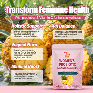 Gummies Probiotiques Équilibre Féminin OEM/ODM Well Body – Soutien de la Flore Vaginale et de la Santé des Voies Urinaires avec Vitamine C - Product Image 4
