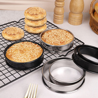Anneau à tarte rond en acier inoxydable de haute qualité de 8 cm, moule à crumpets et à muffins DIY, ustensile de cuisson écologique, passe au lave-vaisselle