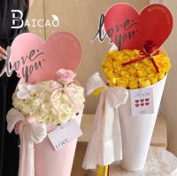 Kertas Pembungkus Buket Bunga Bentuk Khusus 73*73cm dari Kertas Kraft untuk Florist, Produk Baru 2025
