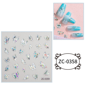 <span class=keywords><strong>2023</strong></span> nouvelle mode 5D en relief mignon dessin animé Nail Art autocollant 3D colle douce glace amour bronzant décorations en gros - Product Image 6