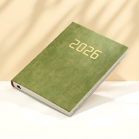 Carnet de notes A5 2026 avec logo, en cuir PU, avec élastique personnalisé, couverture rigide, agenda, journal, carnet de notes