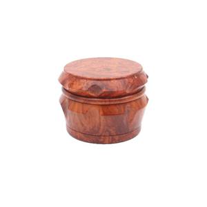 Broyeur à herbes/tabac personnalisé en forme de tambour de 63 mm à 4 parties, motif bois, avec dents en alliage de zinc, vente en gros - Product Image 4