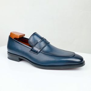 Mocasines Modernos para Hombre, Zapatos de Cuero Casuales de Negocios, Punta Cuadrada, Calzado Elegante y Cómodo para Oficina y Uso Casual - Product Image 1