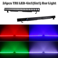 Lumière matricielle LED pour bar DJ, 24 LED RGBWA UV 6 en 1, synchronisation musicale, contrôle DMX512, lampe à haut CRI 90, indice de protection IP20