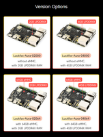 Carte de développement Linux haute performance Luckfox Aura, processeur Rockchip RV1126B quadricœur 1,6 GHz, options pour la RAM et l'EMMC