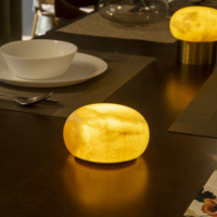 Lampe de bureau LED rechargeable sans fil, design moderne en pierre naturelle, style luxe léger, télécommande, étanche, haut de gamme, style américain