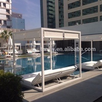 Lit de jardin en aluminium blanc pour hôtel
