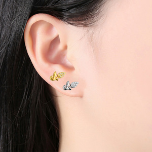 Titanium Stud <b>Earrings</b> Star Shape With Crystal For Ear Piercing Jewelry Gift - Product Image 4