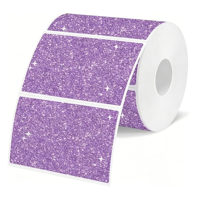 Rouleau d'étiquettes thermiques holographiques personnalisées 3x2 |   Autocollant thermique direct imperméable pour imprimante de bureau directe, emballage, code-barres, logo