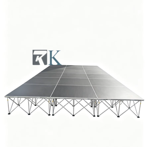 Scène mobile extérieure en aluminium, scène en contreplaqué imperméable pour concert en plein air, spectacle en place publique - Product Image 1