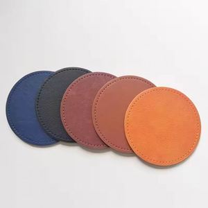 Custom Logo Wholesale Personalized Pu Leather Round Insulated <b>Coasters</b> for Coffee Hotel Restaurant Promo Business Gift Cup Mat - Product Image 5