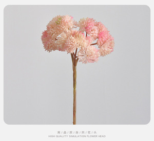 3-Pronged Artificial Succulent Rice <b>Berry</b> Stem Realistic Sedum Spray for Home Table Decoration DIY Floral Decor - Product Image 5