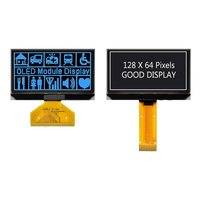Layar LCD Monokrom 2,42 inci 128x64 Modul Layar OLED SSD1309 24 Pin SPI I2C