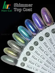 Wholesale Top Gel For Nail Art Glitter High Quality Aurora Shimmer Top Coat