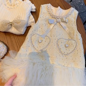 Tongxingyuan Girls Fleece Lined Tutu Dress A Line Cotton Princess Dress For Baby Girl Formal Wear Solid Color - Product Image 4
