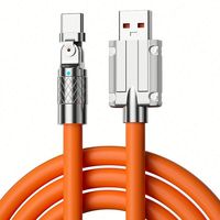 Câble de charge rapide rotatif à 180 degrés 120W, câble de données rotatif, câble de charge rapide, câble micro USB résistant aux plis pour téléphone